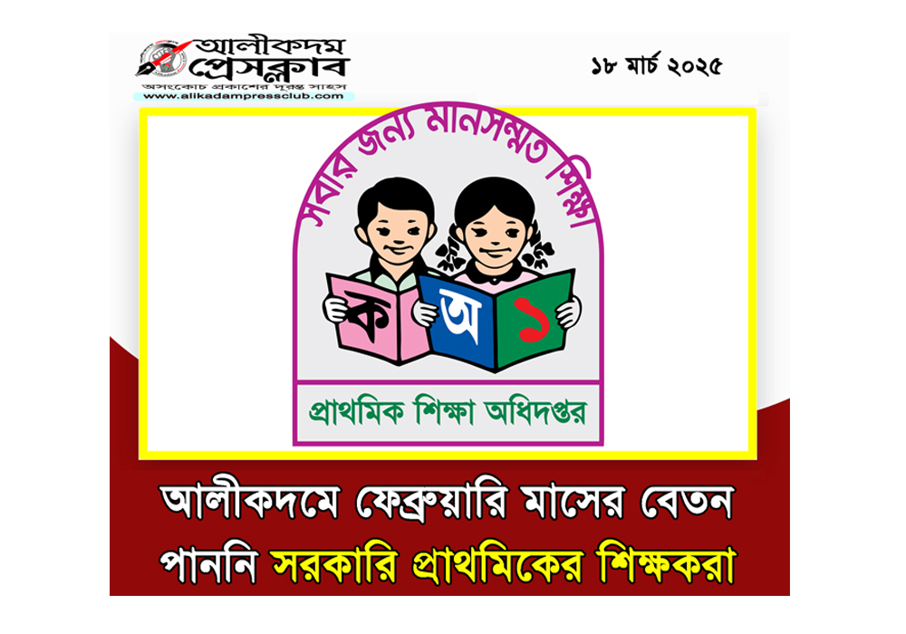 আলীকদমে ফেব্রয়ারি মাসের বেতন পাননি সরকারি প্রাথমিকের শিক্ষকরা
