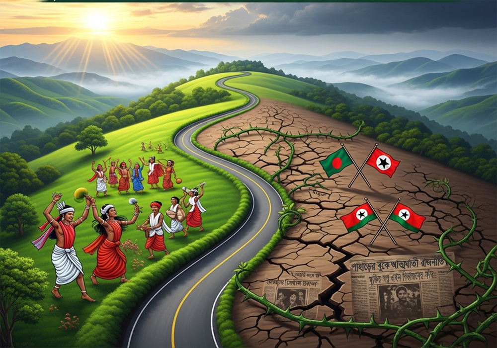 পাহাড়ের বুকে আত্মঘাতী রাজনীতি : মুক্তির স্বপ্ন এখন বিভাজনের ফাঁদ