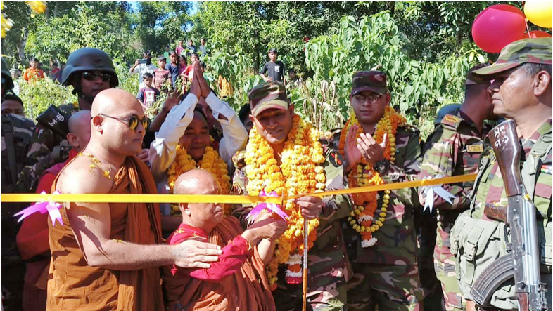 আলীকদমের দুর্গম কুরুকপাতায় বৌদ্ধবিহার উদ্বোধন করলেন জোন কমান্ডার