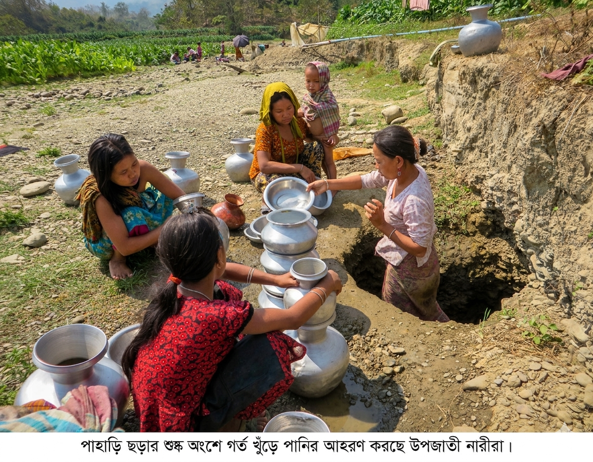 লামা ও আলীকদমে বিশুদ্ধ পানির তীব্র সংকট: তৃষ্ণার্ত জনপদ, বিপন্ন প্রকৃতি